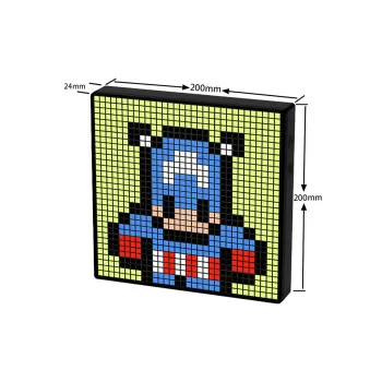 GLOBOSTAR® MATRIX GLB-106-0018 Κυλιόμενη Ψηφιακή Επιγραφή 20x20cm P5.7 32x32 Pixel LED 10W AC 220-240V IP20 Πολύχρωμο RGB - Bluetooth Control μέσω iPIXEL APP - Μ20 x Π2.6 x Υ20cm - 2 Χρόνια Εγγύηση