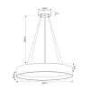 kelvo® RONDO KLV-101-0587 Κρεμαστό Φωτιστικό Οροφής LED 36W 3600lm 120° AC 220-240V IP20 Ρυθμιζόμενο Λευκό CCT με Διακόπτη στο Driver 2700K/4500K/6000K Triac Dimmable - Lumileds SMD Chip & ENEC/TÜV Driver - Μαύρο Ματ & Εφέ Ξύλου - Μ50 x Π50 x Υ7cm