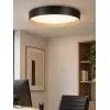 kelvo® RONDO KLV-101-0587-V2 Φωτιστικό Οροφής LED 36W 3600lm 120° AC 220-240V IP20 Ρυθμιζόμενο Λευκό CCT με Διακόπτη στο Driver 2700K/4500K/6000K Triac Dimmable - Lumileds SMD Chip & ENEC/TÜV Driver - Μαύρο Ματ & Εφέ Ξύλου - Μ50 x Π50 x Υ7cm - 5 Χ