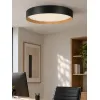 kelvo® RONDO KLV-101-0587-V2 Φωτιστικό Οροφής LED 36W 3600lm 120° AC 220-240V IP20 Ρυθμιζόμενο Λευκό CCT με Διακόπτη στο Driver 2700K/4500K/6000K Triac Dimmable - Lumileds SMD Chip & ENEC/TÜV Driver - Μαύρο Ματ & Εφέ Ξύλου - Μ50 x Π50 x Υ7cm - 5 Χ