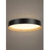 kelvo® RONDO KLV-101-0587-V2 Φωτιστικό Οροφής LED 36W 3600lm 120° AC 220-240V IP20 Ρυθμιζόμενο Λευκό CCT με Διακόπτη στο Driver 2700K/4500K/6000K Triac Dimmable - Lumileds SMD Chip & ENEC/TÜV Driver - Μαύρο Ματ & Εφέ Ξύλου - Μ50 x Π50 x Υ7cm - 5 Χ