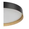 kelvo® RONDO KLV-101-0587-V2 Φωτιστικό Οροφής LED 36W 3600lm 120° AC 220-240V IP20 Ρυθμιζόμενο Λευκό CCT με Διακόπτη στο Driver 2700K/4500K/6000K Triac Dimmable - Lumileds SMD Chip & ENEC/TÜV Driver - Μαύρο Ματ & Εφέ Ξύλου - Μ50 x Π50 x Υ7cm - 5 Χ