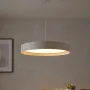 kelvo® RONDO KLV-101-0589 Κρεμαστό Φωτιστικό Οροφής LED 36W 3600lm 120° AC 220-240V IP20 Ρυθμιζόμενο Λευκό CCT με Διακόπτη στο Driver 2700K/4500K/6000K Triac Dimmable - Lumileds SMD Chip & ENEC/TÜV Driver - Λευκό Ματ & Εφέ Ξύλου - Μ50 x Π50 x Υ7cm