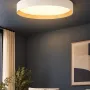 kelvo® RONDO KLV-101-0589-V2 Φωτιστικό Οροφής LED 36W 3600lm 120° AC 220-240V IP20 Ρυθμιζόμενο Λευκό CCT με Διακόπτη στο Driver 2700K/4500K/6000K Triac Dimmable - Lumileds SMD Chip & ENEC/TÜV Driver - Λευκό Ματ & Εφέ Ξύλου - Μ50 x Π50 x Υ7cm - 5 Χ
