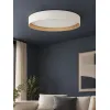kelvo® RONDO KLV-101-0589-V2 Φωτιστικό Οροφής LED 36W 3600lm 120° AC 220-240V IP20 Ρυθμιζόμενο Λευκό CCT με Διακόπτη στο Driver 2700K/4500K/6000K Triac Dimmable - Lumileds SMD Chip & ENEC/TÜV Driver - Λευκό Ματ & Εφέ Ξύλου - Μ50 x Π50 x Υ7cm - 5 Χ