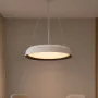 kelvo® VOLA KLV-101-0590 Κρεμαστό Φωτιστικό Οροφής LED 24W 2400lm 120° AC 220-240V IP20 Ρυθμιζόμενο Λευκό CCT με Διακόπτη στο Driver 2700K/4500K/6000K Triac Dimmable - Lumileds SMD Chip & ENEC/TÜV Driver - Μαύρο Ματ & Λευκό Ματ - Μ40 x Π40 x Υ7cm 