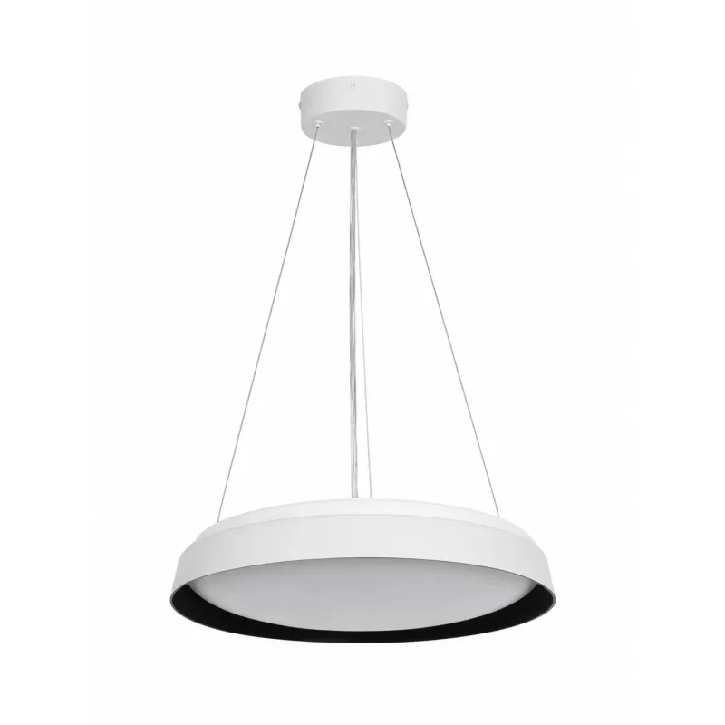 kelvo® VOLA KLV-101-0590 Κρεμαστό Φωτιστικό Οροφής LED 24W 2400lm 120° AC 220-240V IP20 Ρυθμιζόμενο Λευκό CCT με Διακόπτη στο Driver 2700K/4500K/6000K Triac Dimmable - Lumileds SMD Chip & ENEC/TÜV Driver - Μαύρο Ματ & Λευκό Ματ - Μ40 x Π40 x Υ7cm 