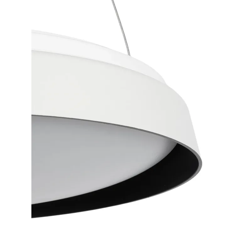 kelvo® VOLA KLV-101-0590 Κρεμαστό Φωτιστικό Οροφής LED 24W 2400lm 120° AC 220-240V IP20 Ρυθμιζόμενο Λευκό CCT με Διακόπτη στο Driver 2700K/4500K/6000K Triac Dimmable - Lumileds SMD Chip & ENEC/TÜV Driver - Μαύρο Ματ & Λευκό Ματ - Μ40 x Π40 x Υ7cm 