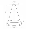 kelvo® VOLA KLV-101-0590 Κρεμαστό Φωτιστικό Οροφής LED 24W 2400lm 120° AC 220-240V IP20 Ρυθμιζόμενο Λευκό CCT με Διακόπτη στο Driver 2700K/4500K/6000K Triac Dimmable - Lumileds SMD Chip & ENEC/TÜV Driver - Μαύρο Ματ & Λευκό Ματ - Μ40 x Π40 x Υ7cm 