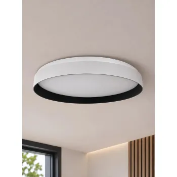 kelvo® VOLA KLV-101-0590-V2 Φωτιστικό Οροφής LED 24W 2400lm 120° AC 220-240V IP20 Ρυθμιζόμενο Λευκό CCT με Διακόπτη στο Driver 2700K/4500K/6000K Triac Dimmable - Lumileds SMD Chip & ENEC/TÜV Driver - Μαύρο Ματ & Λευκό Ματ - Μ38 x Π38 x Υ7cm - 5 Χρ