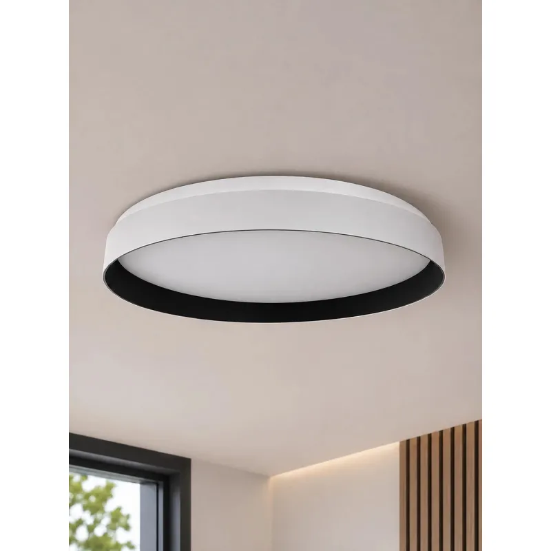 kelvo® VOLA KLV-101-0590-V2 Φωτιστικό Οροφής LED 24W 2400lm 120° AC 220-240V IP20 Ρυθμιζόμενο Λευκό CCT με Διακόπτη στο Driver 2700K/4500K/6000K Triac Dimmable - Lumileds SMD Chip & ENEC/TÜV Driver - Μαύρο Ματ & Λευκό Ματ - Μ38 x Π38 x Υ7cm - 5 Χρ