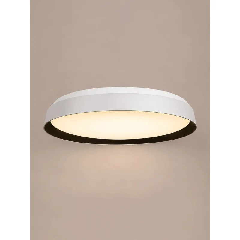 kelvo® VOLA KLV-101-0590-V2 Φωτιστικό Οροφής LED 24W 2400lm 120° AC 220-240V IP20 Ρυθμιζόμενο Λευκό CCT με Διακόπτη στο Driver 2700K/4500K/6000K Triac Dimmable - Lumileds SMD Chip & ENEC/TÜV Driver - Μαύρο Ματ & Λευκό Ματ - Μ38 x Π38 x Υ7cm - 5 Χρ