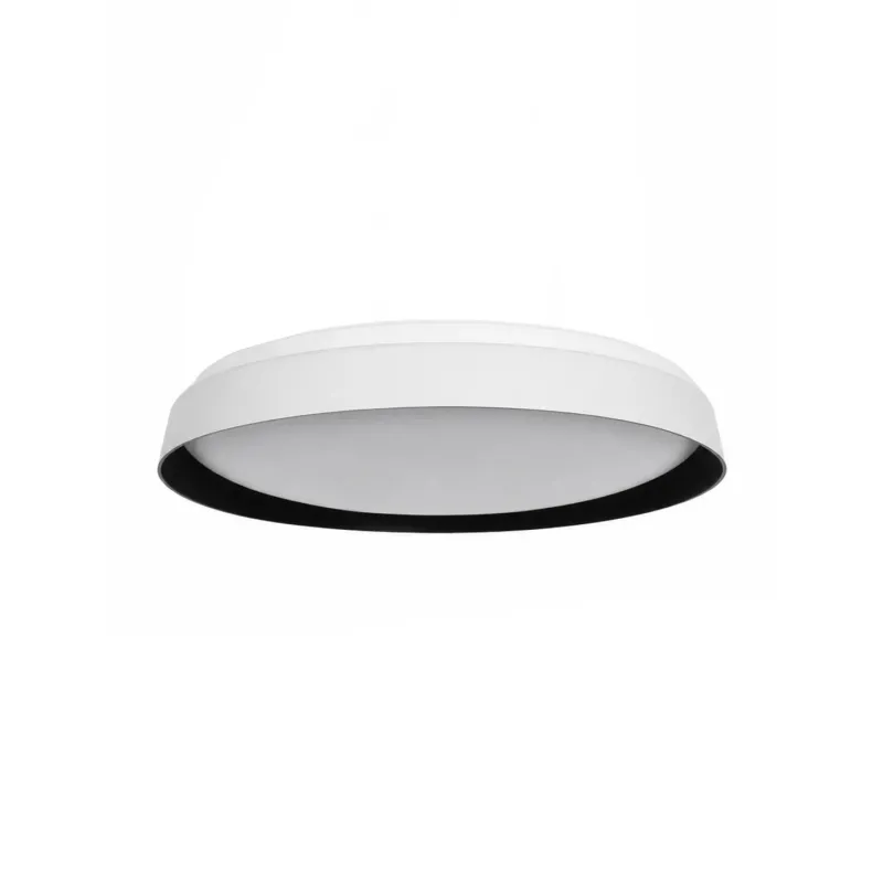 kelvo® VOLA KLV-101-0590-V2 Φωτιστικό Οροφής LED 24W 2400lm 120° AC 220-240V IP20 Ρυθμιζόμενο Λευκό CCT με Διακόπτη στο Driver 2700K/4500K/6000K Triac Dimmable - Lumileds SMD Chip & ENEC/TÜV Driver - Μαύρο Ματ & Λευκό Ματ - Μ38 x Π38 x Υ7cm - 5 Χρ