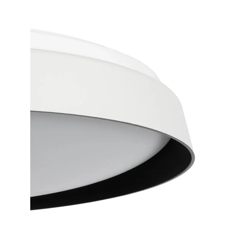 kelvo® VOLA KLV-101-0590-V2 Φωτιστικό Οροφής LED 24W 2400lm 120° AC 220-240V IP20 Ρυθμιζόμενο Λευκό CCT με Διακόπτη στο Driver 2700K/4500K/6000K Triac Dimmable - Lumileds SMD Chip & ENEC/TÜV Driver - Μαύρο Ματ & Λευκό Ματ - Μ38 x Π38 x Υ7cm - 5 Χρ