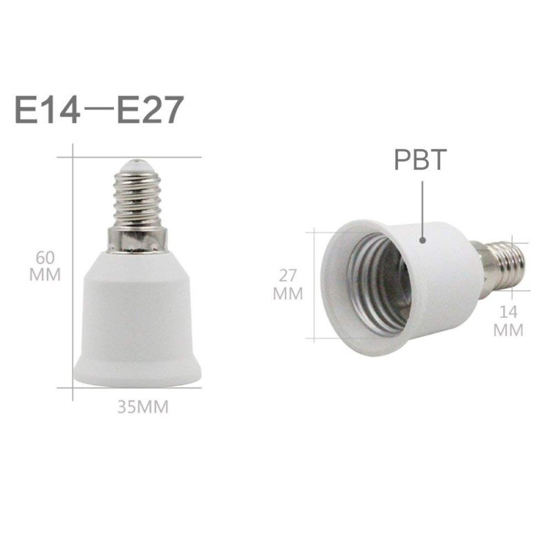 GLOBOSTAR® ADAPTOR 78974 Αντάπτορας/Μετατροπέας από Ντουί E14 σε E27 IP20 - Μ3.5 x Π3.5 x Υ6cm