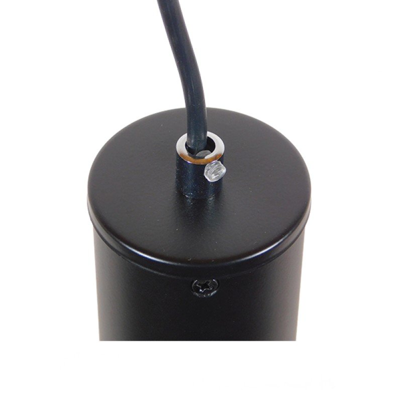GLOBOSTAR® CANNON 01275 Μοντέρνο Κρεμαστό Φωτιστικό Οροφής με Ντουί 1 x GU10 AC 220-240V IP20 - Μαύρο - Μ6 x Π6 x Υ20cm