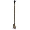 GLOBOSTAR® HELLET 01182 Vintage Κρεμαστό Φωτιστικό Οροφής με Ντουί 1 x E27 AC 220-240V IP20 - Μαύρο & Μπεζ - Μ16 x Π16 x Υ25cm