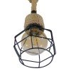 GLOBOSTAR® HELLET 01182 Vintage Κρεμαστό Φωτιστικό Οροφής με Ντουί 1 x E27 AC 220-240V IP20 - Μαύρο & Μπεζ - Μ16 x Π16 x Υ25cm