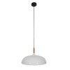 GLOBOSTAR® VALLETE 01256 Μοντέρνο Κρεμαστό Φωτιστικό Οροφής με Ντουί 1 x E27 AC 220-240V IP20 - Λευκό & Μπεζ - Μ45 x Π45 x Υ27cm