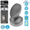GLOBOSTAR® ZERODA 93066 Μοντέρνο Φωτιστικό Τοίχου - Απλίκα LED 9W 1440lm 1° AC 220-240V IP44 Ψυχρό Λευκό 6000K - CREE XPE Chip & TÜV SÜD Driver - Ασημί - Μ12 x Π11 x Υ17cm - 5 Χρόνια Εγγύηση