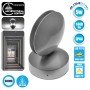 GLOBOSTAR® ZERODA 93066 Μοντέρνο Φωτιστικό Τοίχου - Απλίκα LED 9W 1440lm 1° AC 220-240V IP44 Ψυχρό Λευκό 6000K - CREE XPE Chip & TÜV SÜD Driver - Ασημί - Μ12 x Π11 x Υ17cm - 5 Χρόνια Εγγύηση