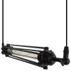 GLOBOSTAR® TUBING 01085 Vintage Κρεμαστό Φωτιστικό Οροφής με Ντουί 1 x E27 AC 220-240V IP20 - Μαύρο - Μ43 x Π11 x Υ11cm