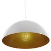GLOBOSTAR® LUNE 01339 Μοντέρνο Κρεμαστό Φωτιστικό Οροφής με Ντουί 1 x E27 AC 220-240V IP20 - Λευκό & Χρυσό - Μ40 x Π40 x Υ20cm