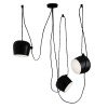 GLOBOSTAR® JASPER 01375 Μοντέρνο Κρεμαστό Φωτιστικό Οροφής με Ντουί 3 x E27 AC 220-240V IP20 - Μαύρο & Λευκό - Μ75 x Π75 x Υ22cm - Σετ 3 Τεμαχίων