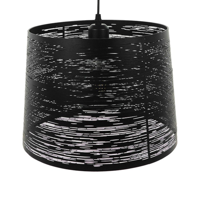 GLOBOSTAR® ACCADEMIA 01556 Μοντέρνο Κρεμαστό Φωτιστικό Οροφής με Ντουί 1 x E27 AC 220-240V IP20 - Μαύρο - Μ35 x Π35 x Υ25cm