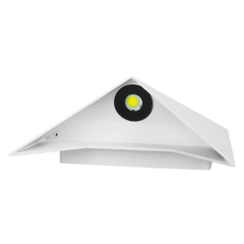 GLOBOSTAR® STEALTH 96503 Μοντέρνο Φωτιστικό Τοίχου - Απλίκα LED 10W 1200lm 60° AC 220-240V Αδιάβροχο IP65 Ψυχρό Λευκό 6000K - Bridgelux COB Chip & TÜV SÜD Driver - Λευκό Ματ - Μ17 x Π7.5 x Υ17cm - 5 Χρόνια Εγγύηση
