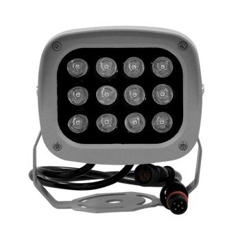GLOBOSTAR® FLOOD-XENA 05021 Προβολέας Σποτ Wall Washer LED 24W 2400lm 10° AC 24V Αδιάβροχο IP65 RGB - Anthracite Grey - L13.5 x W11 x H15cm - 3 Years Warranty