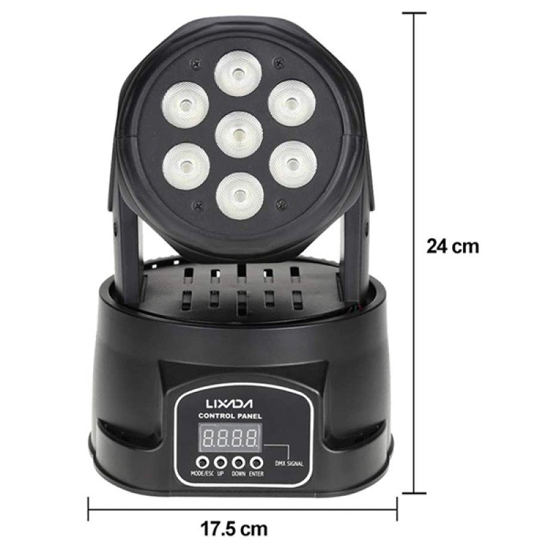 GLOBOSTAR® WASHAKI 51111 Επαγγελματική Κινούμενη Ρομποτική Κεφαλή Φωτισμού Moving Head WASH LED 84W (7 x 12W) RGBW 4in1 CREE LED Chips 25° Dimmable με DMX512 13 Καναλιών AC 220-240V IP20 - Μαύρο - Μ17.5 x Π18 x Υ24cm - 2 Χρόνια Εγγύηση GLOBOSTAR® WASHAKI 51111 Επαγγελματική Κινούμενη Ρομποτική Κεφαλή Φωτισμού Moving Head WASH LED 84W (7 x 12W) RGBW 4in1 CREE LED Chips 25° Dimmable με DMX512 13 Καναλιών AC 220-240V IP20 - Μαύρο - Μ17.5 x Π18 x Υ24cm - 2 Χρόνια Εγγύηση