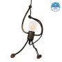 GLOBOSTAR® LITTLE MAN 01653 Μοντέρνο Κρεμαστό Φωτιστικό Οροφής με Ντουί 1 x E27 AC 220-240V IP20 - Χάλκινο - Μ20 x Π20 x Υ40cm