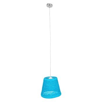 GLOBOSTAR® PLAYROOM 00995 Vintage Κρεμαστό Φωτιστικό Οροφής με Ντουί 1 x E27 AC 220-240V IP20 - Μπλε - Μ32 x Π32 x Υ27cm