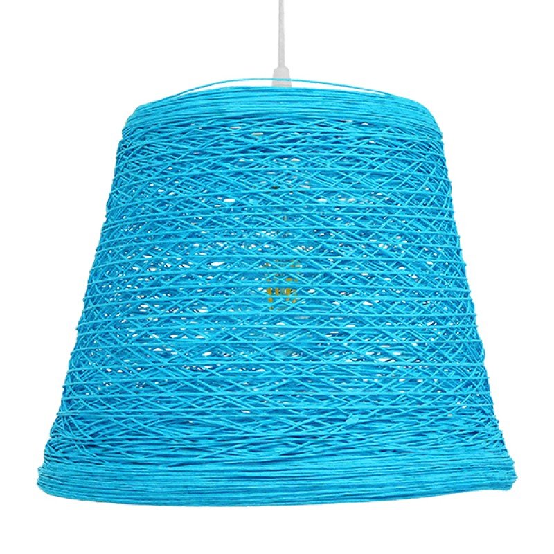 GLOBOSTAR® PLAYROOM 00995 Vintage Κρεμαστό Φωτιστικό Οροφής με Ντουί 1 x E27 AC 220-240V IP20 - Μπλε - Μ32 x Π32 x Υ27cm