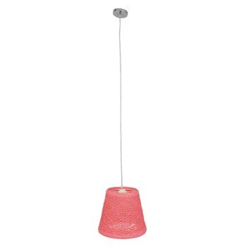 GLOBOSTAR® PLAYROOM 00996 Vintage Κρεμαστό Φωτιστικό Οροφής με Ντουί 1 x E27 AC 220-240V IP20 - Ροζ - Μ32 x Π32 x Υ27cm