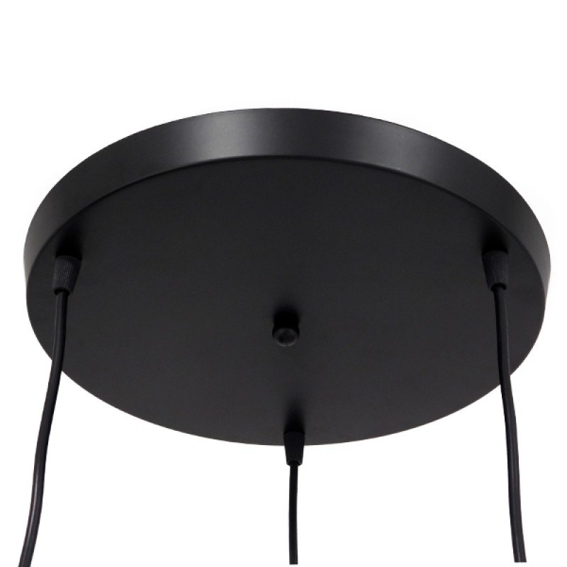GLOBOSTAR® LITTLE MAN 01655 Μοντέρνο Κρεμαστό Φωτιστικό Οροφής με Ντουί 3 x E27 AC 220-240V IP20 - Μαύρο - Μ45 x Π45 x Υ40cm