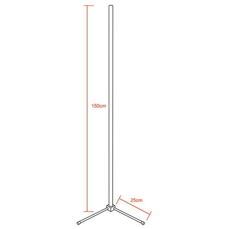Μοντέρνο Minimal Επιδαπέδιο Μαύρο Φωτιστικό 150cm LED 24 Watt με Ασύρματο Χειριστήριο Αφής 2.4G RF & Dimmer CCT - Ψυχρό - Ημέρας - Θερμό GloboStar ALIEN Design GLOBO-150-10 Μοντέρνο Minimal Επιδαπέδιο Μαύρο Φωτιστικό 150cm LED 24 Watt με Ασύρματο Χειριστήριο Αφής 2.4G RF & Dimmer CCT - Ψυχρό - Ημέρας - Θερμό GloboStar ALIEN Design GLOBO-150-10