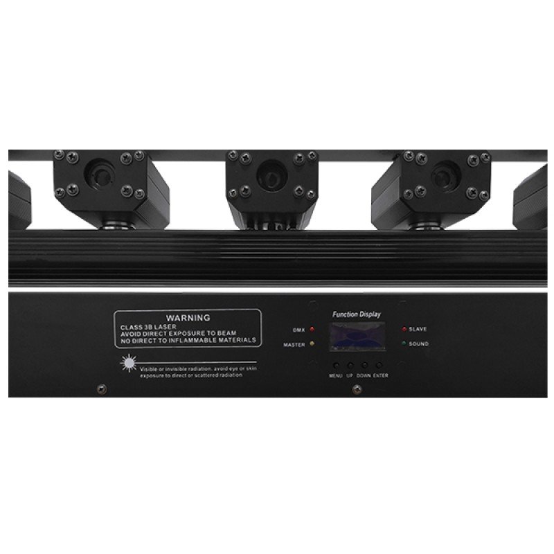 Επαγγελματική Μπάρα Laser με 6x60mw/532nm Κεφαλές 230V 3° DMX512 Πράσινο GloboStar 51164