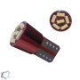GLOBOSTAR® W5W-T10 81107 Λάμπα W5W T10 CANbus LED 1.6W 60lm 120° DC 12V IP20 Ψυχρό Λευκό 6000K - 6 x Epistar SMD4014 Chip - Μ1 x Π1 x Υ2.7cm - 1 Χρόνο Εγγύηση