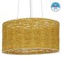 GLOBOSTAR® INCASS 01630 Vintage Κρεμαστό Φωτιστικό Οροφής με Ντουί 3 x E27 AC 220-240V IP20 - Μπεζ - Μ40 x Π40 x Υ22cm
