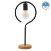 GLOBOSTAR® HONOR ROUND 01434 Μοντέρνο Επιτραπέζιο Φωτιστικό Πορτατίφ με Ντουί 1 x E27 AC 220-240V IP20 - Μαύρο & Μπεζ - M20 x Π20 x Υ42cm
