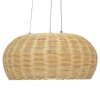 GLOBOSTAR® DE LA MER 01624 Boho Κρεμαστό Φωτιστικό Οροφής με Ντουί 3 x E27 AC 220-240V IP20 - Μπεζ - Μ45 x Π45 x Υ24cm