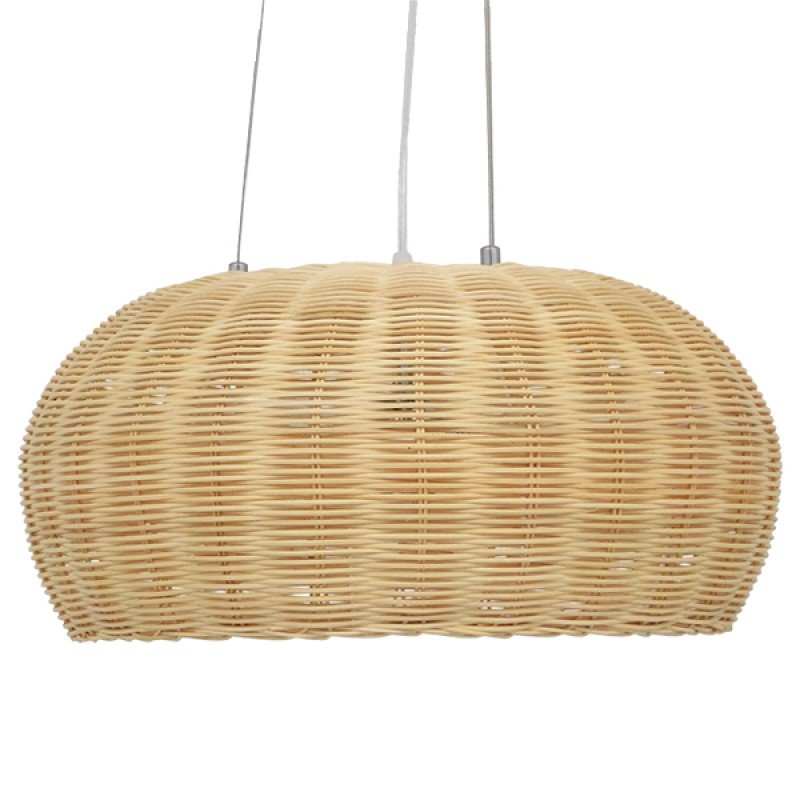 GLOBOSTAR® DE LA MER 01624 Boho Κρεμαστό Φωτιστικό Οροφής με Ντουί 3 x E27 AC 220-240V IP20 - Μπεζ - Μ45 x Π45 x Υ24cm