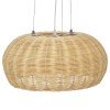 GLOBOSTAR® DE LA MER 01624 Boho Κρεμαστό Φωτιστικό Οροφής με Ντουί 3 x E27 AC 220-240V IP20 - Μπεζ - Μ45 x Π45 x Υ24cm