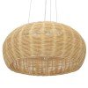 GLOBOSTAR® DE LA MER 01624 Boho Κρεμαστό Φωτιστικό Οροφής με Ντουί 3 x E27 AC 220-240V IP20 - Μπεζ - Μ45 x Π45 x Υ24cm