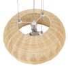 GLOBOSTAR® DE LA MER 01624 Boho Κρεμαστό Φωτιστικό Οροφής με Ντουί 3 x E27 AC 220-240V IP20 - Μπεζ - Μ45 x Π45 x Υ24cm