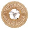 GLOBOSTAR® DE LA MER 01624 Boho Κρεμαστό Φωτιστικό Οροφής με Ντουί 3 x E27 AC 220-240V IP20 - Μπεζ - Μ45 x Π45 x Υ24cm