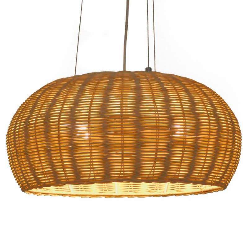 GLOBOSTAR® DE LA MER 01624 Boho Κρεμαστό Φωτιστικό Οροφής με Ντουί 3 x E27 AC 220-240V IP20 - Μπεζ - Μ45 x Π45 x Υ24cm