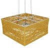 GLOBOSTAR® INCASS 01629 Vintage Κρεμαστό Φωτιστικό Οροφής με Ντουί 5 x E27 AC 220-240V IP20 - Μπεζ - Μ40 x Π40 x Υ22.5cm